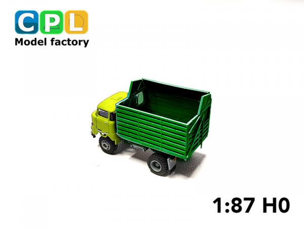 IFA W50LA ND mit Schwerhäckselaufbau SHA16 Oschatz Var. 3 beige gruen